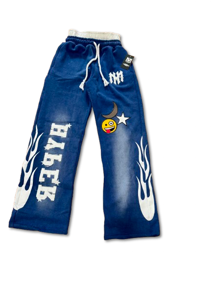 Double Waist Pants – Blue