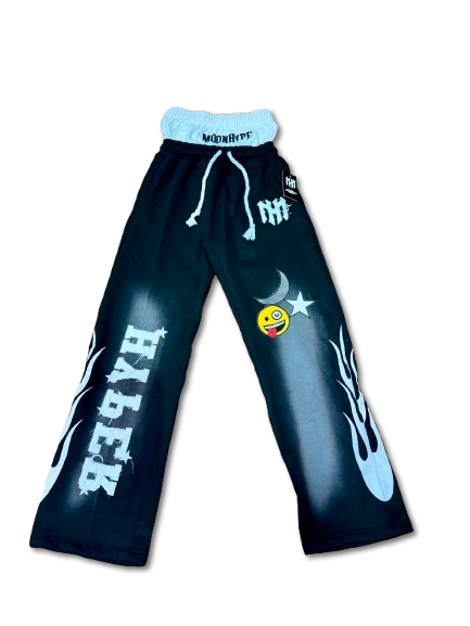 Double Waist Pants – Black