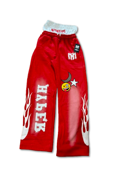 Double Waist pants - Red